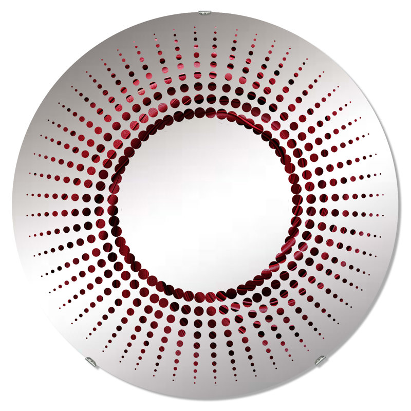 Wall Mirror, Drinkware Green Traditional, 32" x 32", Red Winding Wonder 
