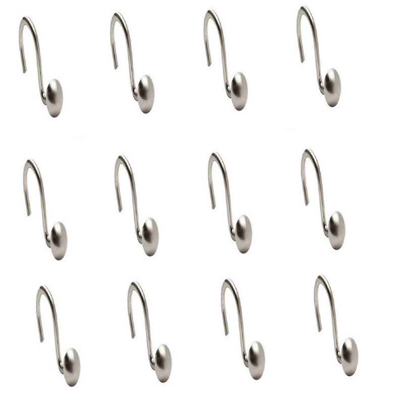 Crochets de rideau de douche ball, Nickel