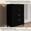 Commode 4 tiroirs en noir-970965226