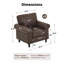 39.4" W Upholstered Accent Chair Faux Leather Armchair Transitional (Set Of 2)-162008172