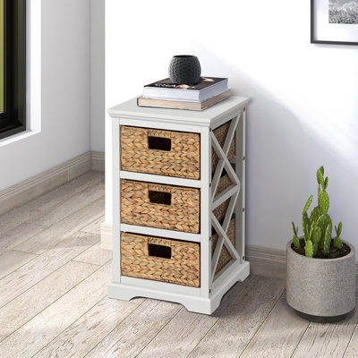Backman Solid Wood 3 - Drawer End Table by Beachcrest Home
