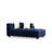 Stylish Corner Sofa with Beech Wood Frame, Night Blue Fabric, 118.1 x 73.2 x 29.5 inches | 100% Polyester Upholstery, Soft Foam & Feather Cushions | Includes Pillows, Perfect for Modern Living Rooms-953882876