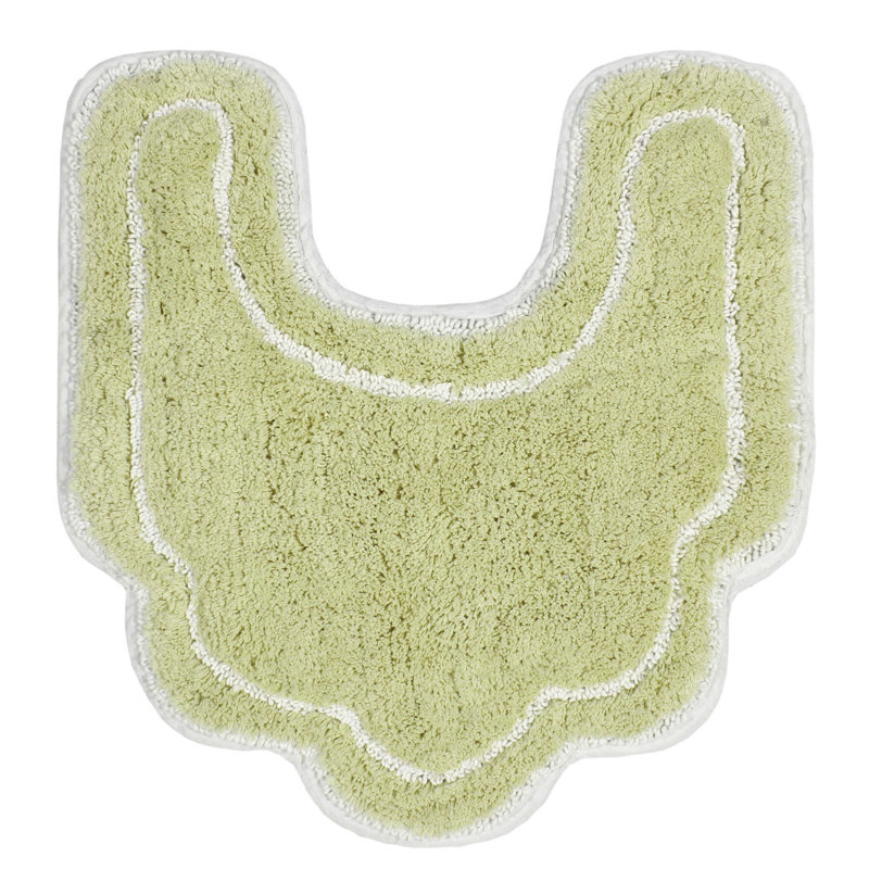 Tapis pour salle de bain Dobrinka, Vert, 20 po x 20 po (contour)