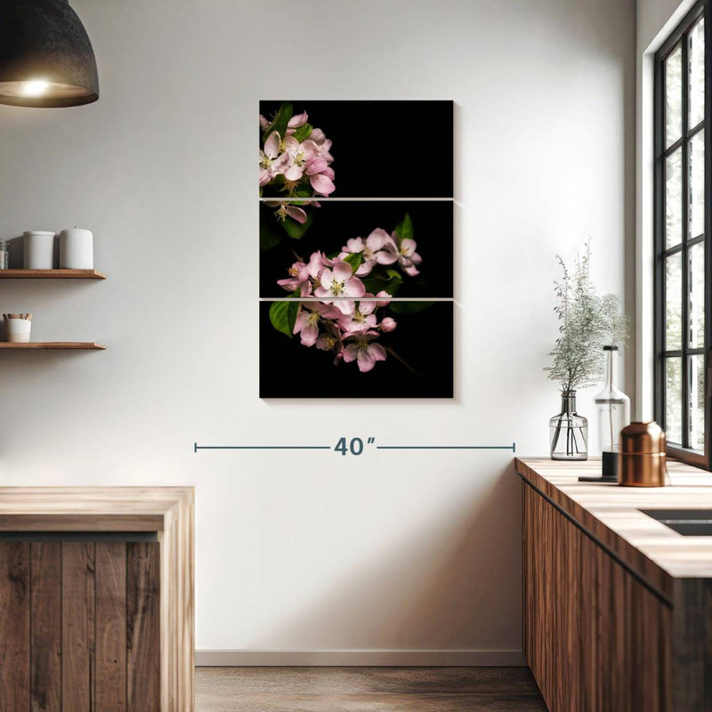 Silky Apple Blossom Flowers, 38" H x 24" W