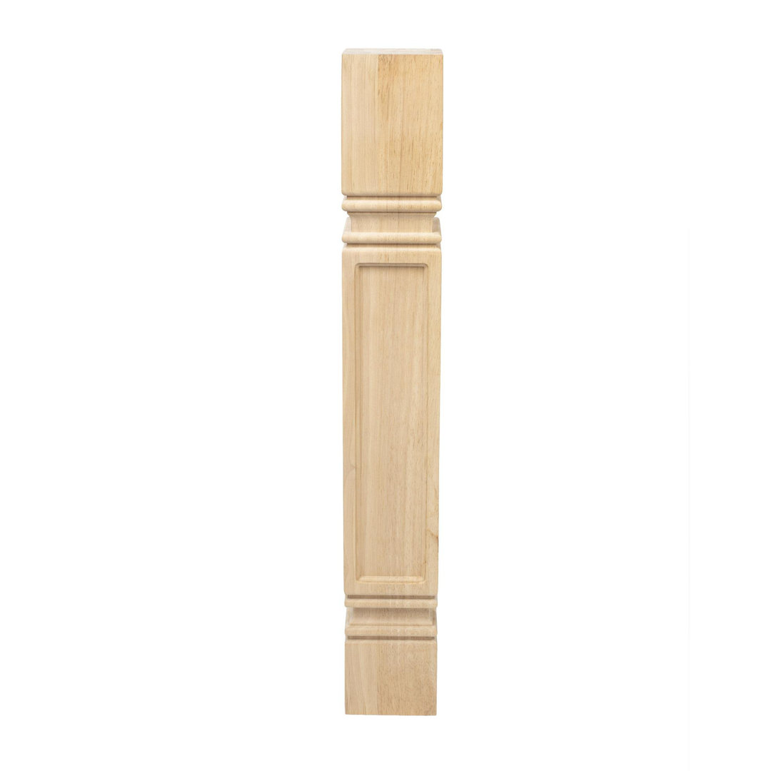 3-3/4" Wide x 35-1/4" High Hardwood Mission Plain Island Legs. 1 Piece Architectural Products by Outwater L.L.C. 