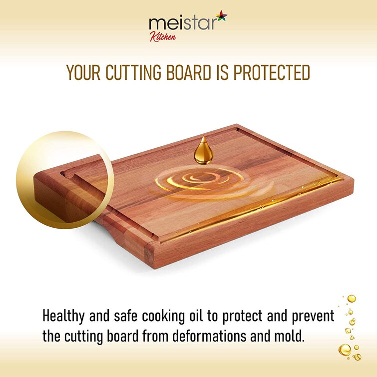 meistar Large End Grain Teak Wood Cutting Board for Kitchen