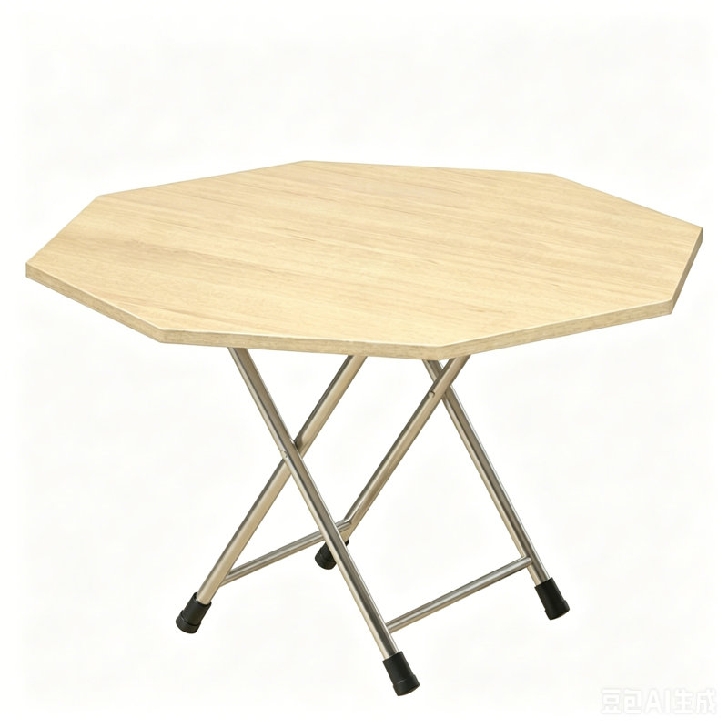 Table d'appoint pliante octogonale, Bois
