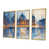 Toile avec cadre flottant or