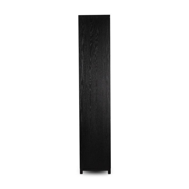 Millie Bookcase-Drifted Matte Black Veneer, Drifted Matte Black
