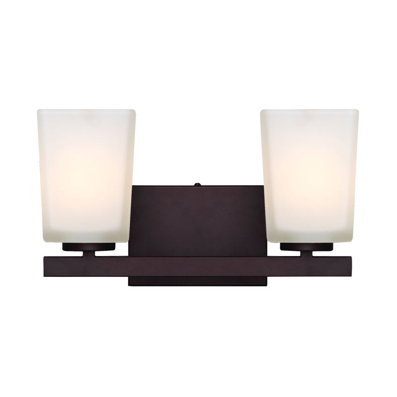 2 - Light Dimmable Vanity Light, Oil Rubbed Bronze
