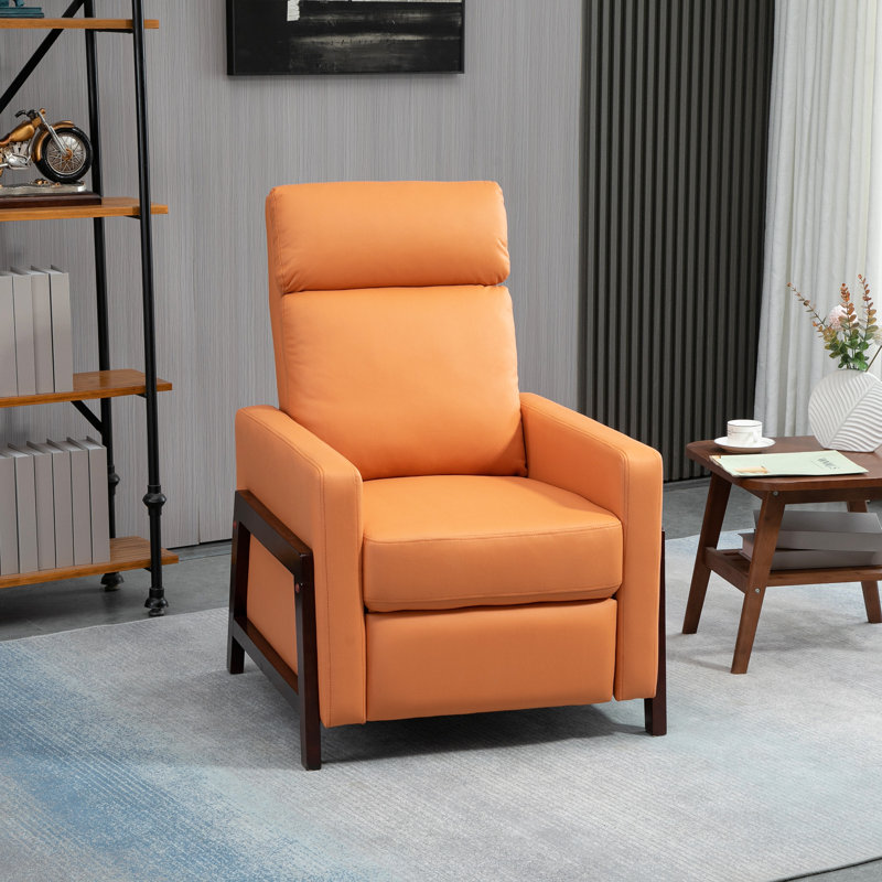 Fauteuil inclinable avec repose-pieds Califf, Orange brun