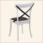 Ensemble de 2 chaises de salle à manger de style rustique moderne avec design rétro en X