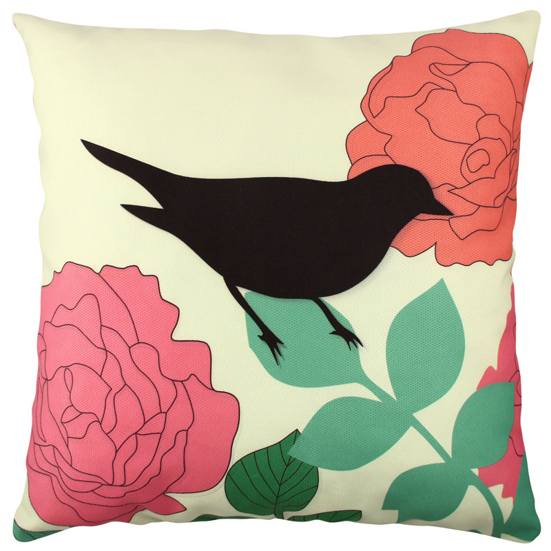 Coussin lavable de qualité supérieure, 17,0 x 17,0 pouces, 50% coton / 50% polyester, rembourrage en silicone, fermeture à glissière dissimulée | Doux, confortable et repassable | Parfait pour la décoration intérieure, le salon et la chambre à cou