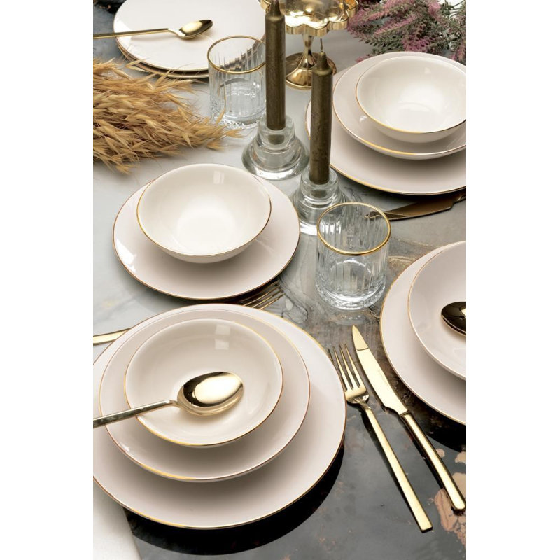 Service de vaisselle, Crème, Couleur unie