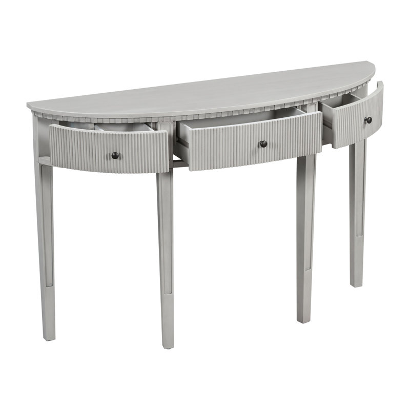 Console de rangement avec trois tiroirs Crestview, Blanc antique