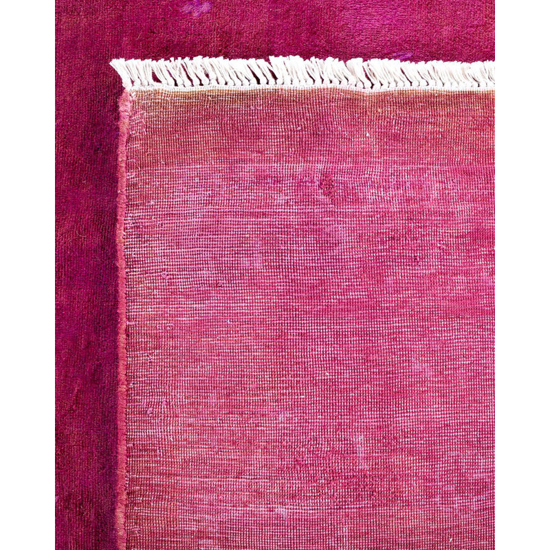 Tapis rouge / rose unique 12 pi 3 po x 17 pi 5 po Clian
