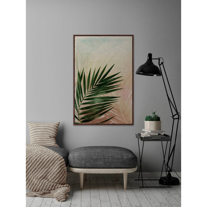 « rétro green », reproduction de peinture à l’aquarelle sur toile encadrée, H 60 po x l 40po x P 1,5 po