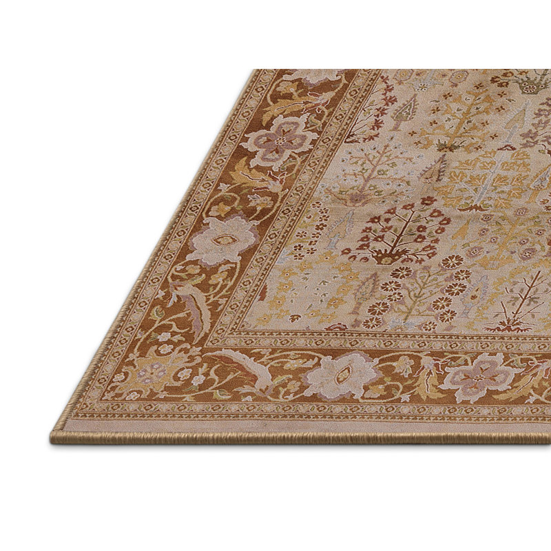 Tapis oriental brun / beige, Rectangle 2 pi x 4 pi