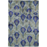 Rumi Abstract Hand-Knotted Silk Purple/Gray/Green Area Rug