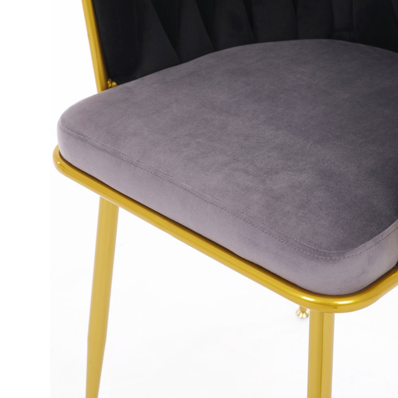 Fauteuil large en velours 22,8 po Reimo, Noir