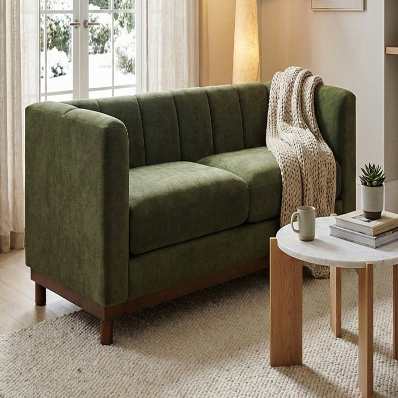 Canapé-lit moderne 78,7 po pour salon, appartement et petit espace, vert, Green
