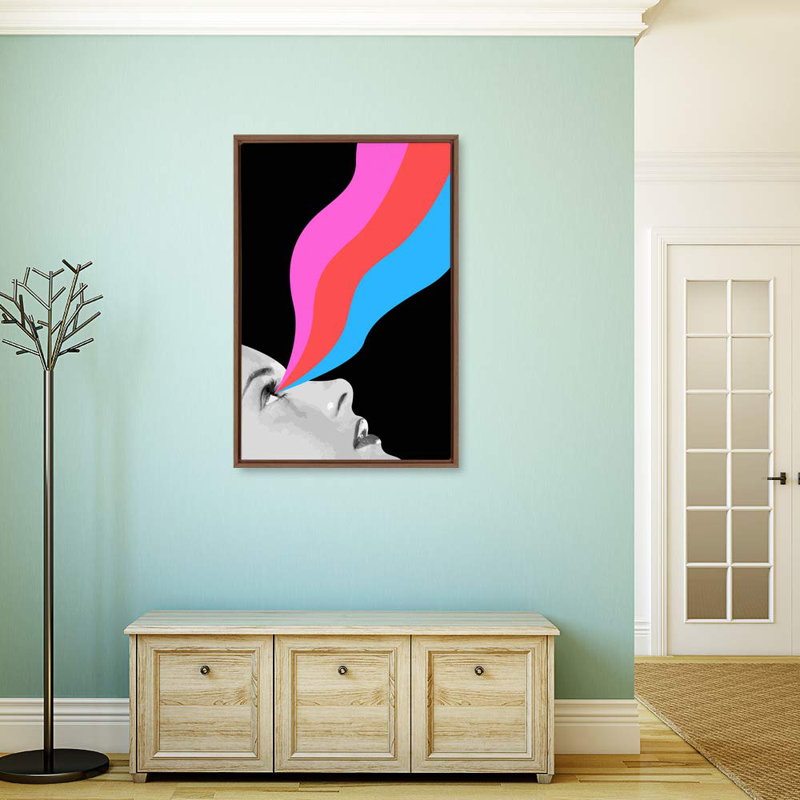 Abstrait arc-en-ciel coloré, reproduction d'art sur toile pour le salon, la chambre à coucher, Naturel, H 36 po x l 24 po