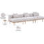 Canapé modulaire d'extérieur rembourré 3 pièces en oléfine de 106,5 po Madeleine-1640875382