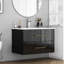 Ensemble de meuble-lavabo mural noir brillant 30 po avec lavabo-61203168-61203169