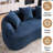 Curved Loveseat Full Compression Sponge Sofa, No-Assembly Compact Sofa For Small Spaces & Apartments, 300 Lbs Capacity-558107727