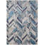 Tapis bleu marine / beige Armada Modern, 5 po x 8 po-76739730