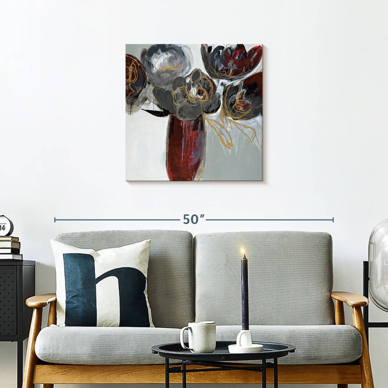 Ruby And Grey, 24" H x 24" W