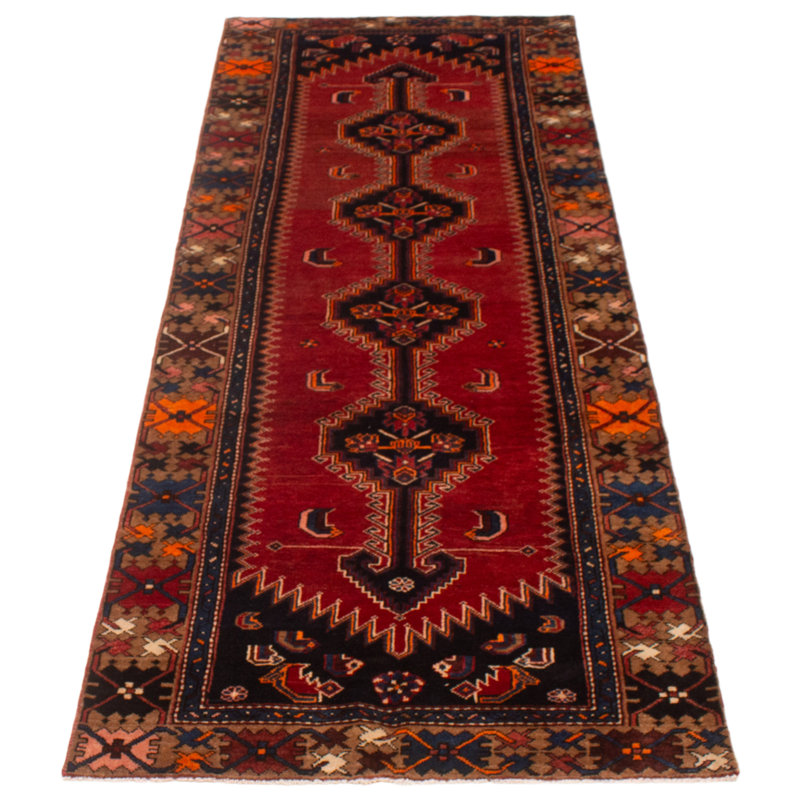 Aruna One-of-a-Kind Runner 3'7" X 9'11" 1990s Runner Wool Area Rug