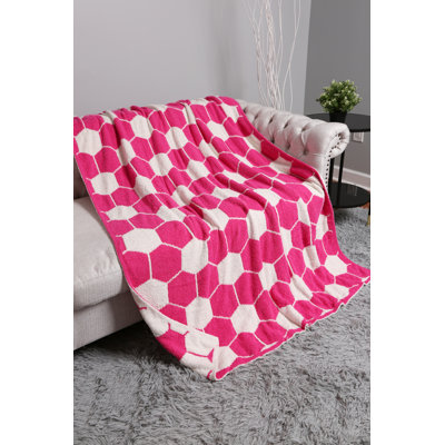 Soccer Ball Pattern Luxury Soft Throw Blanket