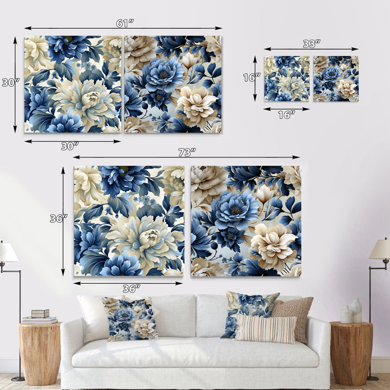 Ensemble de 2 art mural en verre acrylique, H 16 po x l 33 po