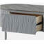 Table basse yukino gris ultrabrillant et finition chromée