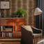 CASPIAN Wallpaper - Umber 9'10" - full height wallpaper