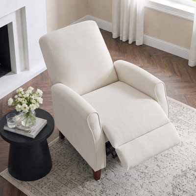 Marena 31" Wide Modern Upholstered Manual Push Back Recliner