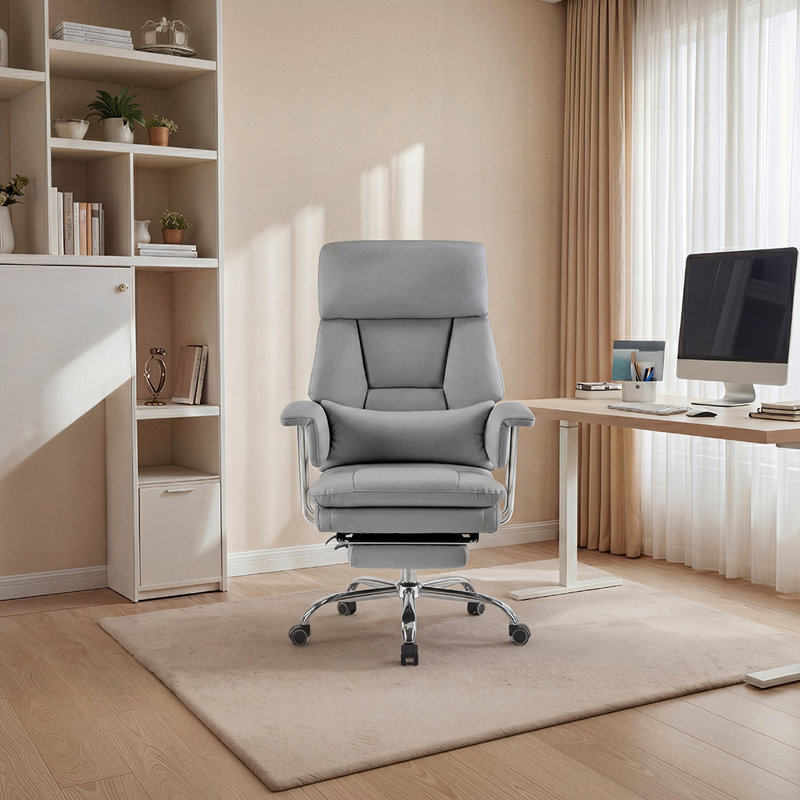 Big and Tall Executive Office Chair with Footrest – Heavy Duty Reclining Gaming Chair, 400lbs Capacity, Ergonomic High Back Computer Desk Chair with Lumbar Pillow & Nap Feature