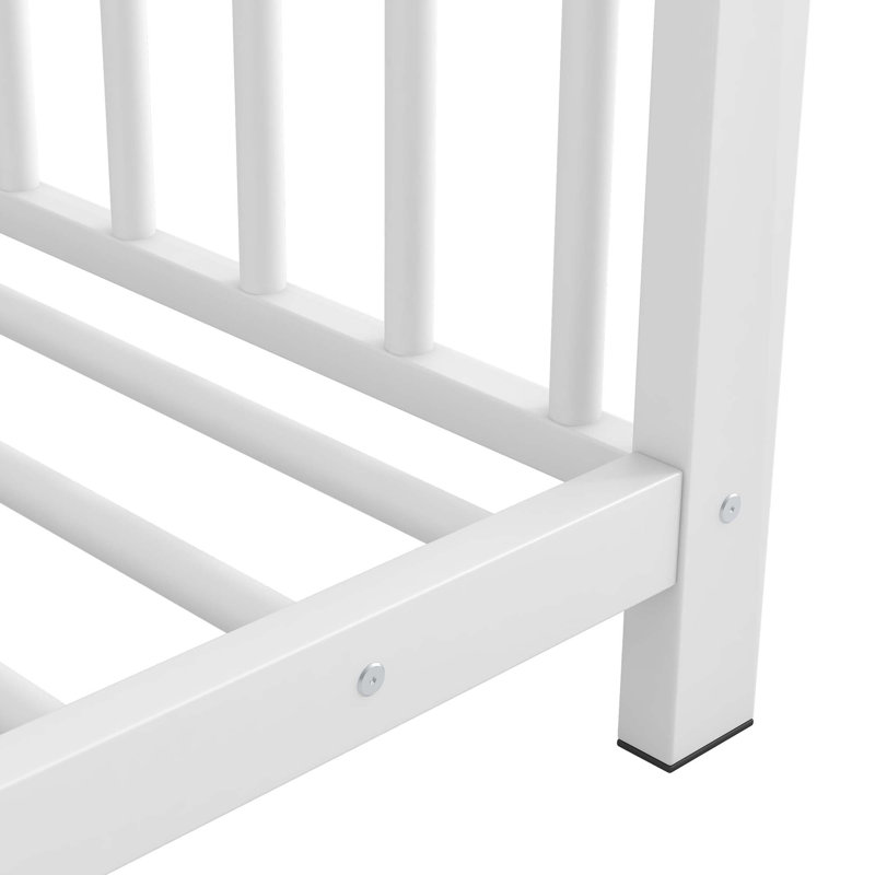  Lit plateforme en métal, Blanc