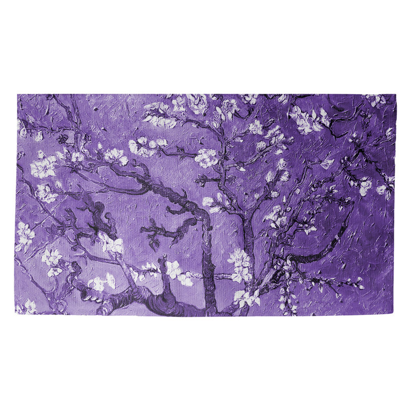 Tapis de porte d’intérieur fleur d’amande Browerville, Rectangulaire 2 pi 1,5 po x 3 pi 4 po