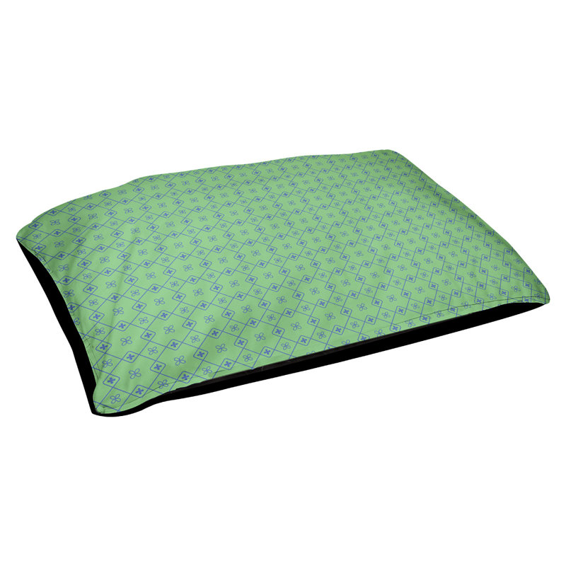 Coussin Campion, Petit - L 29,5 po x l 19,5 po, Vert / Marine
