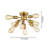 Rempe 8-Light 13.8"  Sputnik Brushed Brass Industrial Flush Mount
