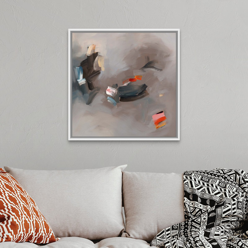 Reproduction d’art, "ludique curiosité III" par Sydney Edmunds, Cadre noir, H 14 po x l 14 po x 1,75 po