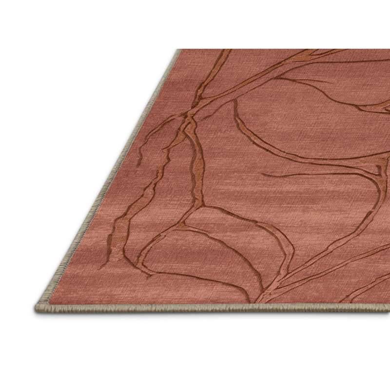 Tapis abstrait lavable à la machine, Rond 7 pi
