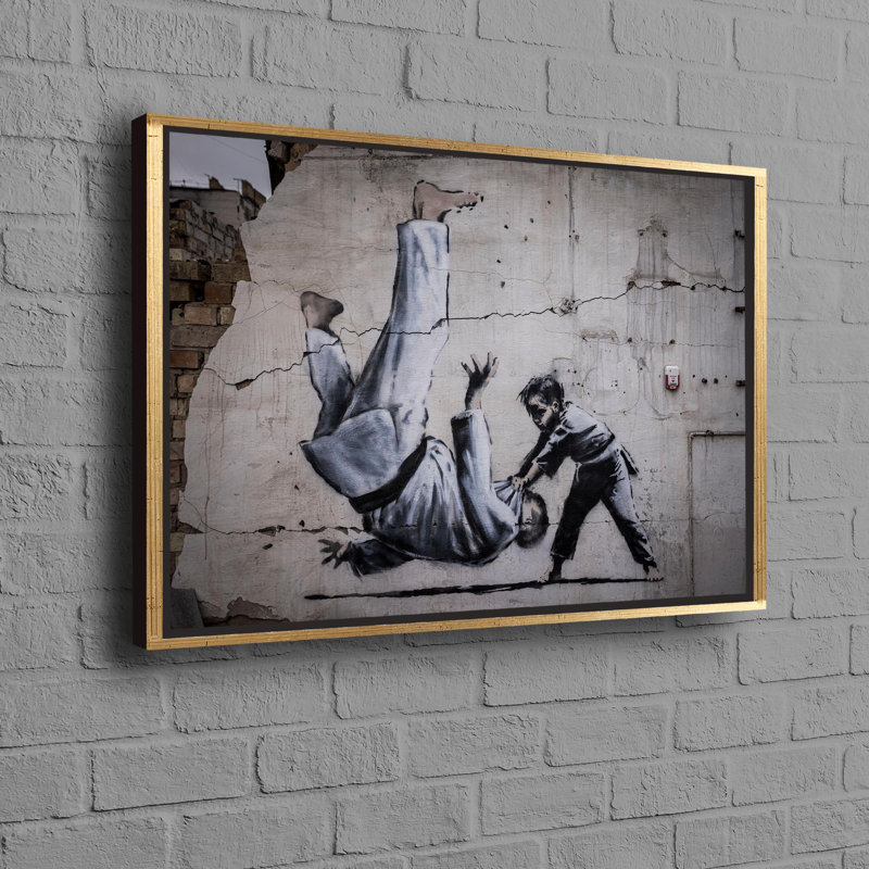 Print on Canvas, 25 cm H x 35 cm W, Framed Print without Mat, Gold