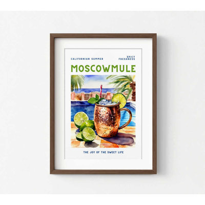 Moscow Mule, impression au bord de la piscine, art de la tasse en cuivre (plusieurs tailles)
