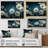 White Teal Dandelion Symphony IV - Dandelion Canvas Prints-1507562202-1507562197