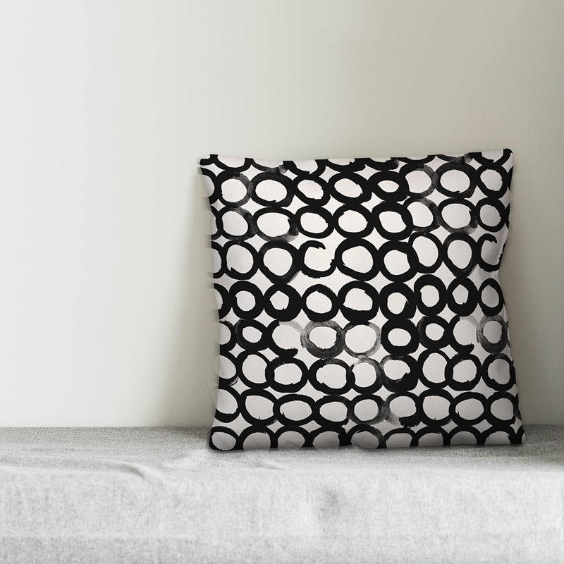  Coussin Ink, Noir, 18 po x 18 po