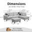 Canapé modulaire rembourré 3 pièces Quinnes-707492894-707492895
