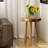 Natural Teak Live Edge End Table